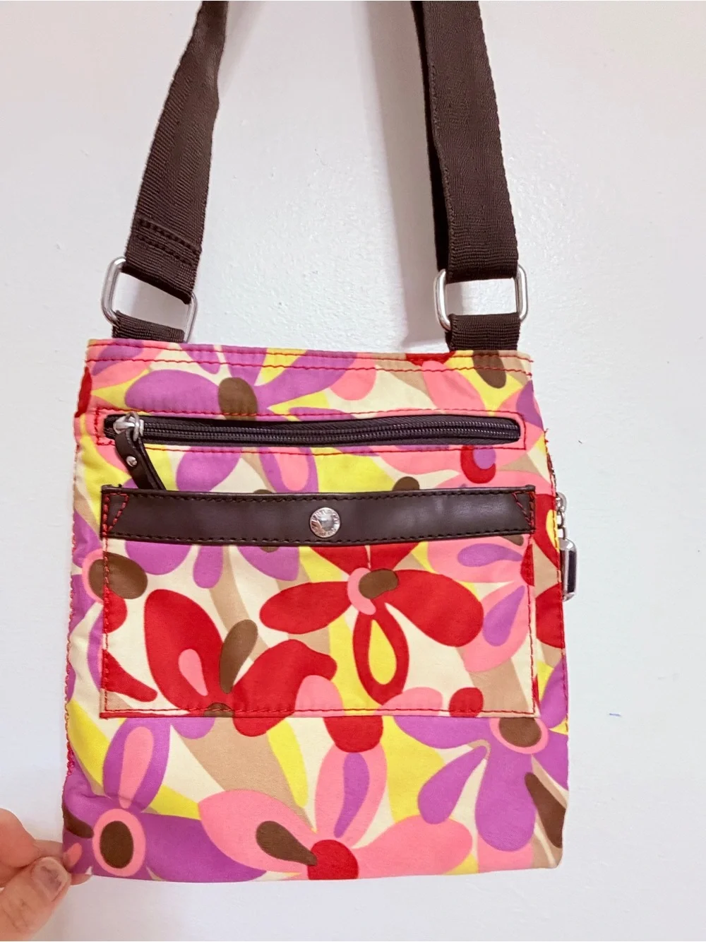 FRANCI SARTO Crossbody Floral Nylon Purse